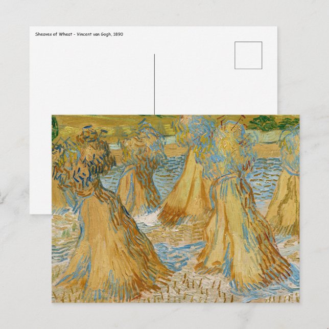 Postal Vincent van Gogh - Hojas de Trigo (Anverso / Reverso)