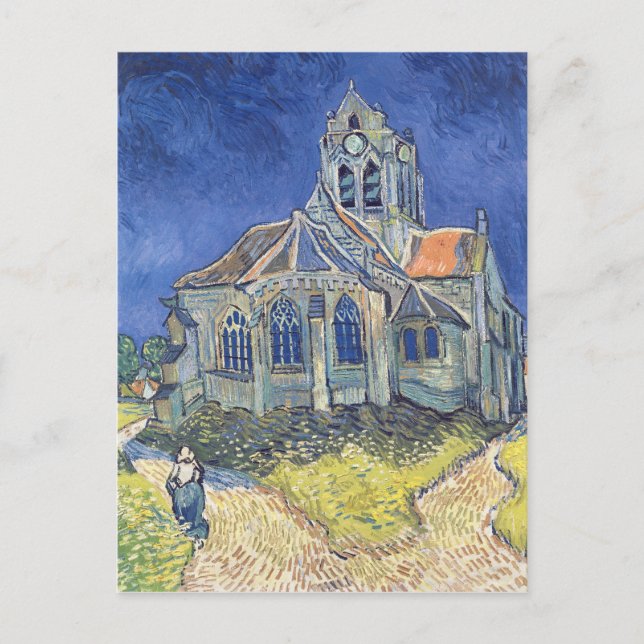 Postal Vincent van Gogh | Iglesia de Auvers-sur-Oise (Anverso)