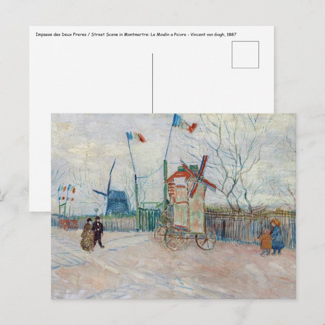 Postal Vincent van Gogh - Impasse des Deux Freres (Anverso / Reverso)