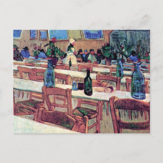 Postal Vincent Van Gogh - Interior de un restaurante
