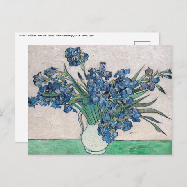 Postal Vincent van Gogh - Irises (Anverso / Reverso)