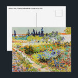 Postal Vincent van Gogh - Jardín de Arles<br><div class="desc">Jardín en Arles / Jardín de flores con sendero / Jardin a Arles - Vincent van Gogh,  1888</div>