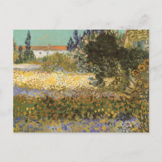 Postal Vincent van Gogh - Jardín de flores