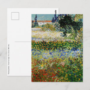 Postal Vincent van Gogh - Jardín de flores