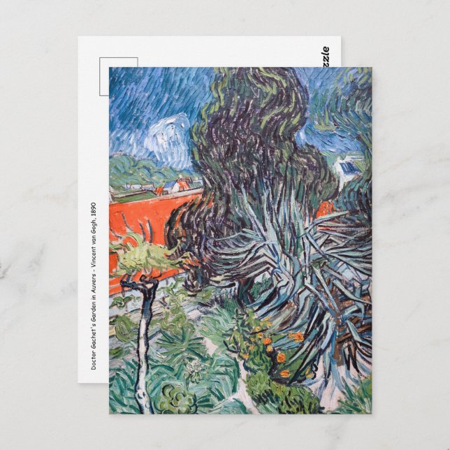 Postal Vincent van Gogh - Jardín del Médica Gachet (Anverso / Reverso)