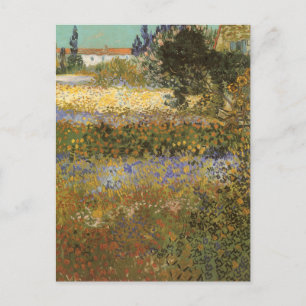 Postal Vincent van Gogh - Jardín Florido