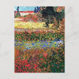 Postal Vincent Van Gogh - Jardín Florido Arte Fino