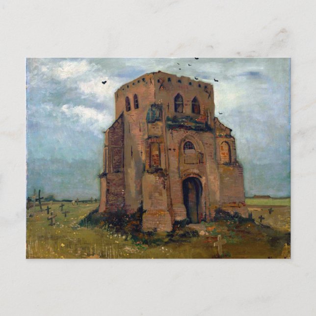 Postal Vincent van Gogh La antigua torre de la iglesia en (Anverso)