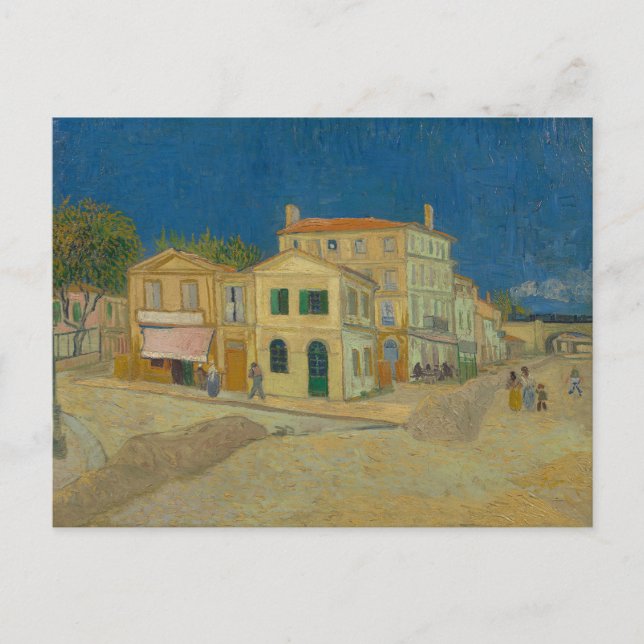Postal Vincent Van Gogh, La Casa Amarilla, La Calle (Anverso)