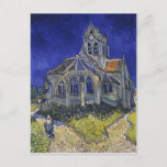 Postal Vincent Van Gogh - La Iglesia de Auvers<br><div class="desc">Famosa pintura de la hermosa iglesia por uno de los artistas más famosos del mundo</div>