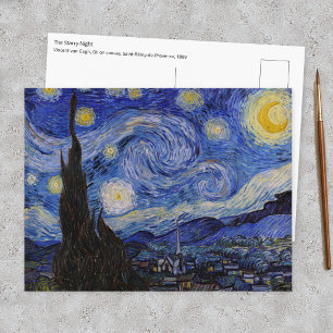 Postal Vincent Van Gogh - La noche estrellada