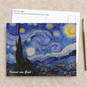 Postal Vincent Van Gogh - La noche estrellada