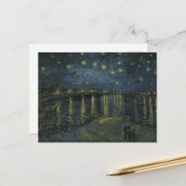 Postal Vincent Van Gogh, La noche estrellada sobre el Ród