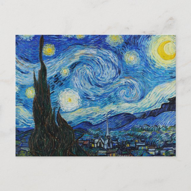Postal Vincent Van Gogh La Noche Starry (Anverso)