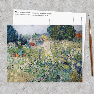 Postal Vincent van Gogh - La señorita Gachet en su jardín