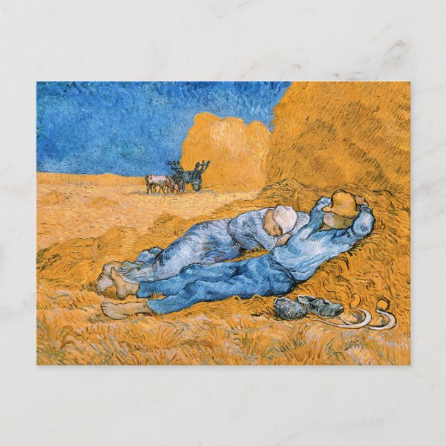 Postal Vincent van Gogh - La Siesta (Anverso)