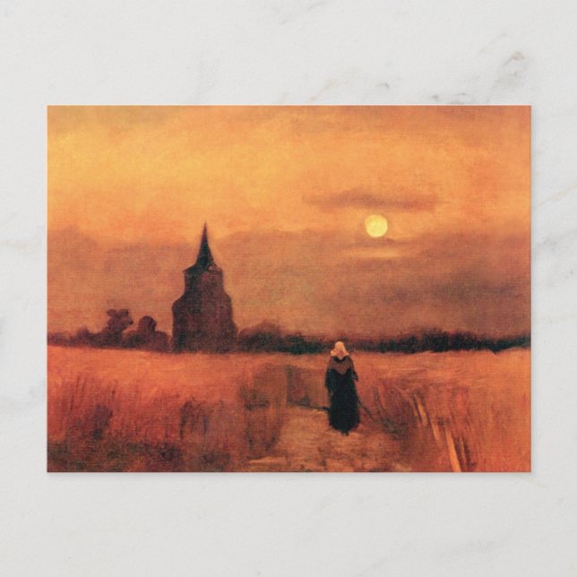 Postal Vincent Van Gogh - La Torre Vieja En Los Campos (Anverso)