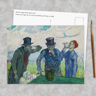 Postal Vincent van Gogh - Los bebedores, según Daumier