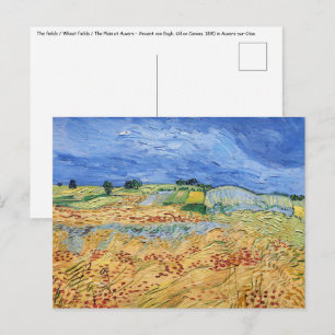 Postal Vincent van Gogh - Los campos / Llanura en Auvers