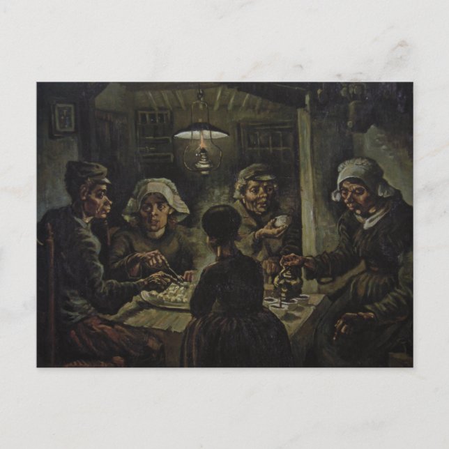 Postal Vincent Van Gogh - Los Comedores De La Papa (Anverso)
