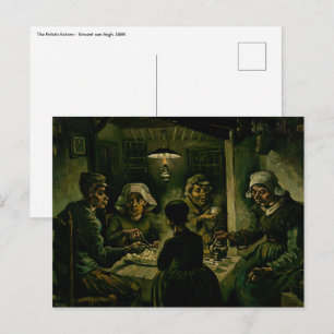 Postal Vincent van Gogh - Los comedores de papa