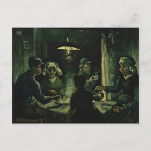 Postal Vincent van Gogh - Los comedores de papa