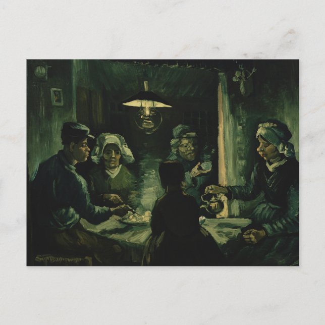 Postal Vincent van Gogh - Los comedores de papa (Anverso)