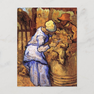 Postal Vincent Van Gogh - Los esquiladores de ovejas - Ar