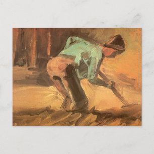 Postal Vincent van Gogh - Man Stooping w Stick o Spade
