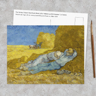 Postal Vincent Van Gogh - Mediodía, Descanso del trabajo