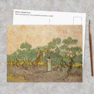 Postal Vincent van Gogh - Mujeres recogiendo aceitunas