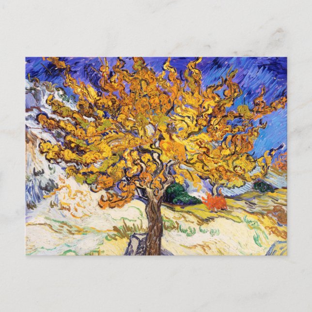 Postal Vincent Van Gogh Mulberry Tree Bella Artes (Anverso)