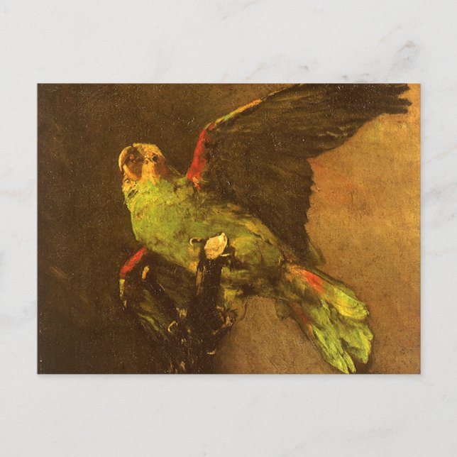 Postal Vincent van Gogh - Naturaleza muerta con loro verd (Anverso)