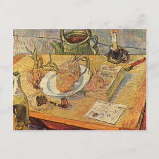 Postal Vincent van Gogh - Naturaleza muerta con tablero d