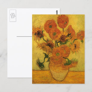 Postal Vincent van Gogh Naturaleza Muerta Florero con 15