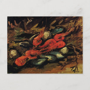 Postal Vincent van Gogh - Naturaleza muerta mejillones y 