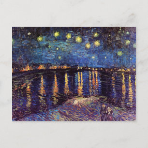 Postal Vincent van Gogh - Noche estrellada sobre el Ródan
