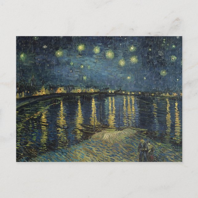 Postal Vincent van Gogh | Noche estrellada sobre el Ródan (Anverso)
