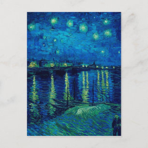 Postal Vincent Van Gogh - Noche estrellada sobre el Ródan