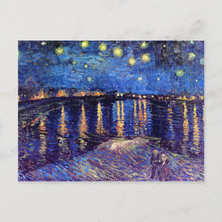 Postal Vincent Van Gogh - Noche estrellada sobre el Ródan
