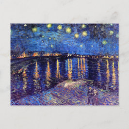 Postal Vincent Van Gogh - Noche estrellada sobre el Ródan