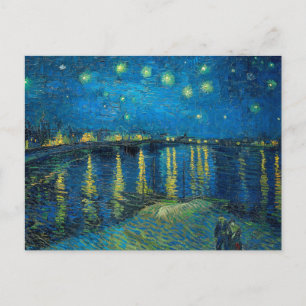 Postal Vincent Van Gogh Noche estrellada sobre el Ródano