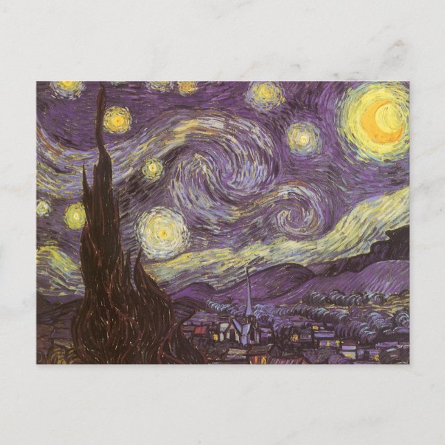 Postal Vincent van Gogh - Noche Starry (Anverso)