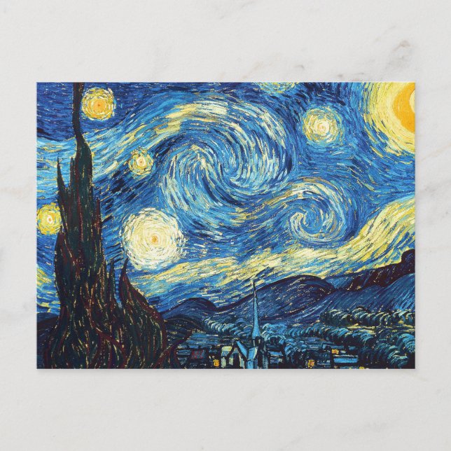 Postal Vincent Van Gogh - Noche Starry (Anverso)