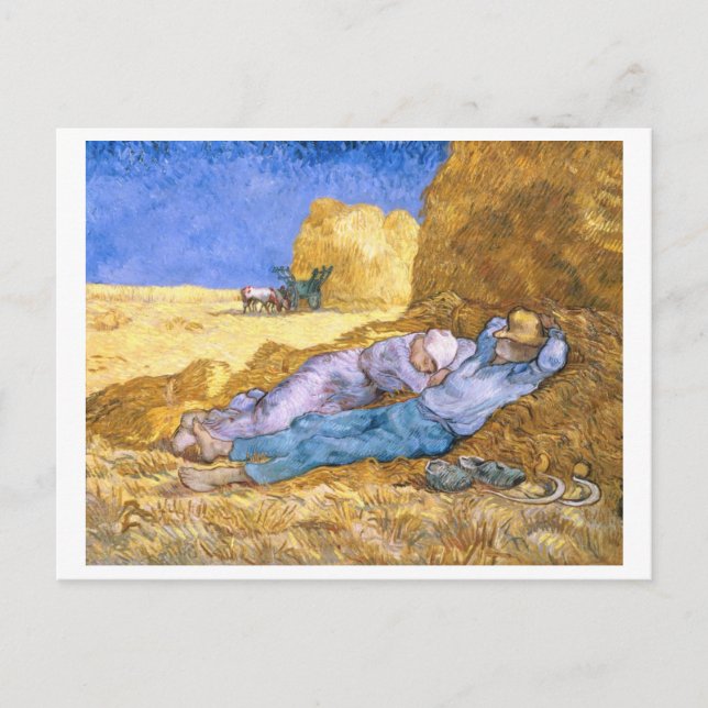 Postal Vincent van Gogh | Noon, La Siesta, después de Mil (Anverso)