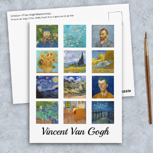 Postal Vincent Van Gogh - Obras Maestras Mosaico