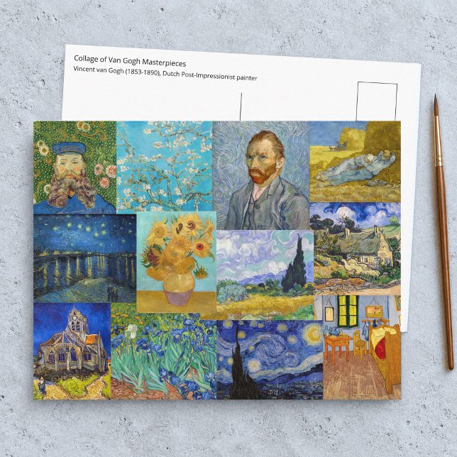 Postal Vincent Van Gogh - Obras Maestras Patchwork (Subido por el creador)