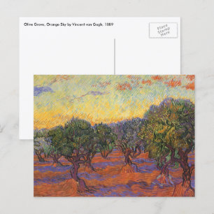 Postal Vincent van Gogh - Olive Grove, Naranja Sky