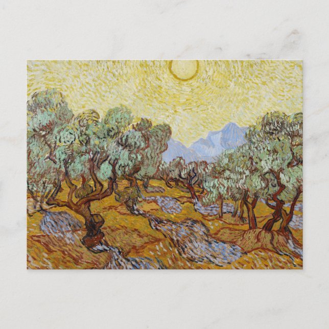 Postal Vincent van Gogh - Olivos (Anverso)