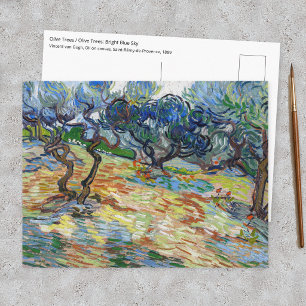 Postal Vincent van Gogh - Olivos: Cielo azul brillante
